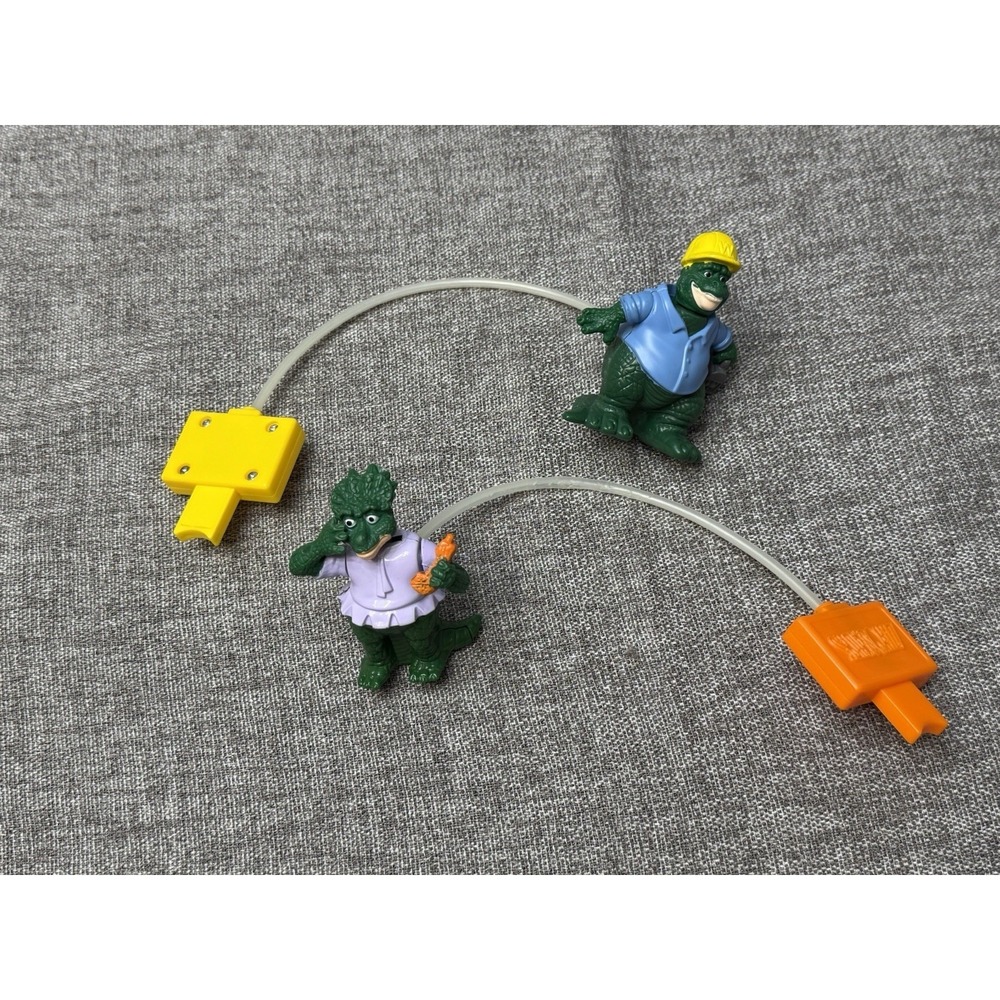 Vintage Dinosaurs Happy Meal Toys Two McDonald's